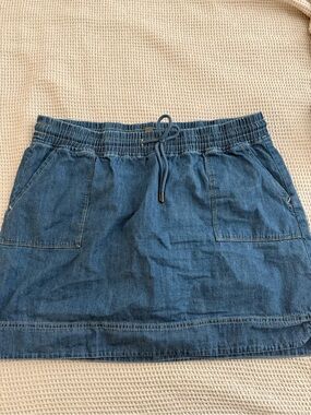 COOLA Blue Denim Drawstring Mini Skirt